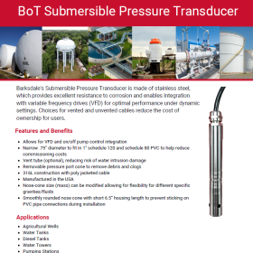 BoT Submersible Pressure Transmitter / Transducer