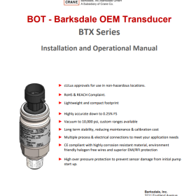 Industrial Pressure Transmitter and Pressure Transducer Manual