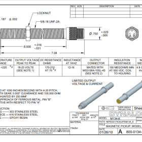 Dynalco Magnetic Pickup for Rotating Equipment